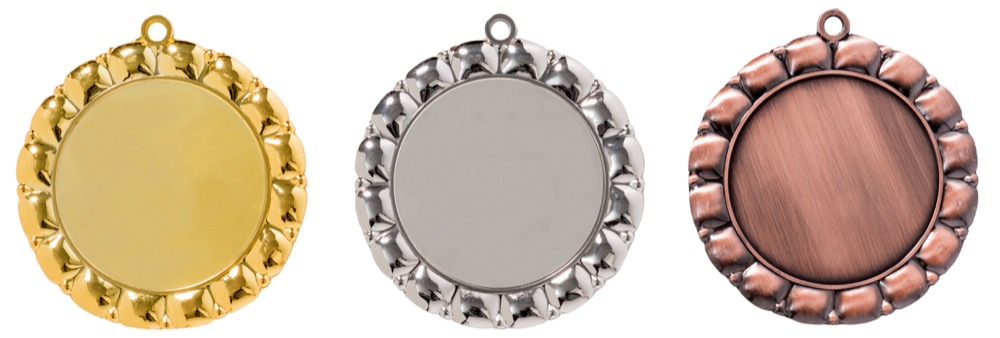 Medaille mit Zackenkranz für 50 mm Embleme