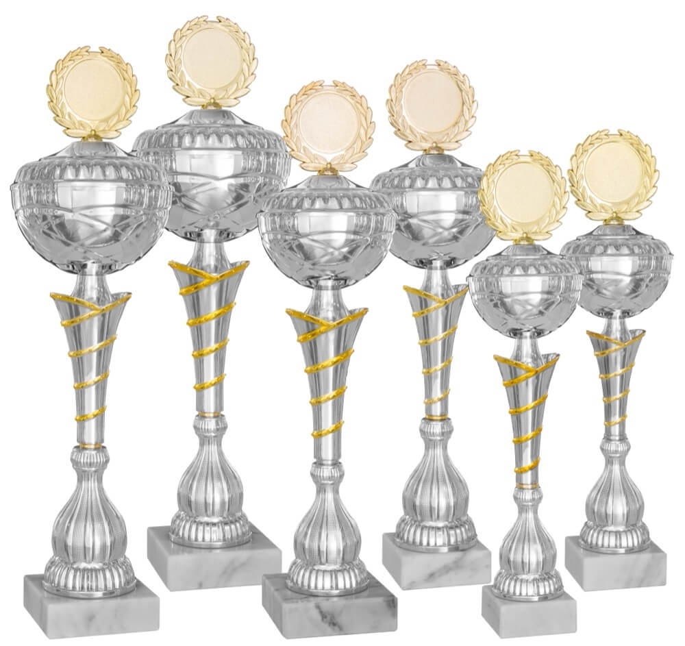 Zweifarbiger Pokal in Gold-Silber mit losem Deckel