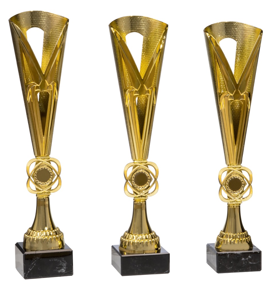 Goldener Pokal mit Emblemhalterung 25mm