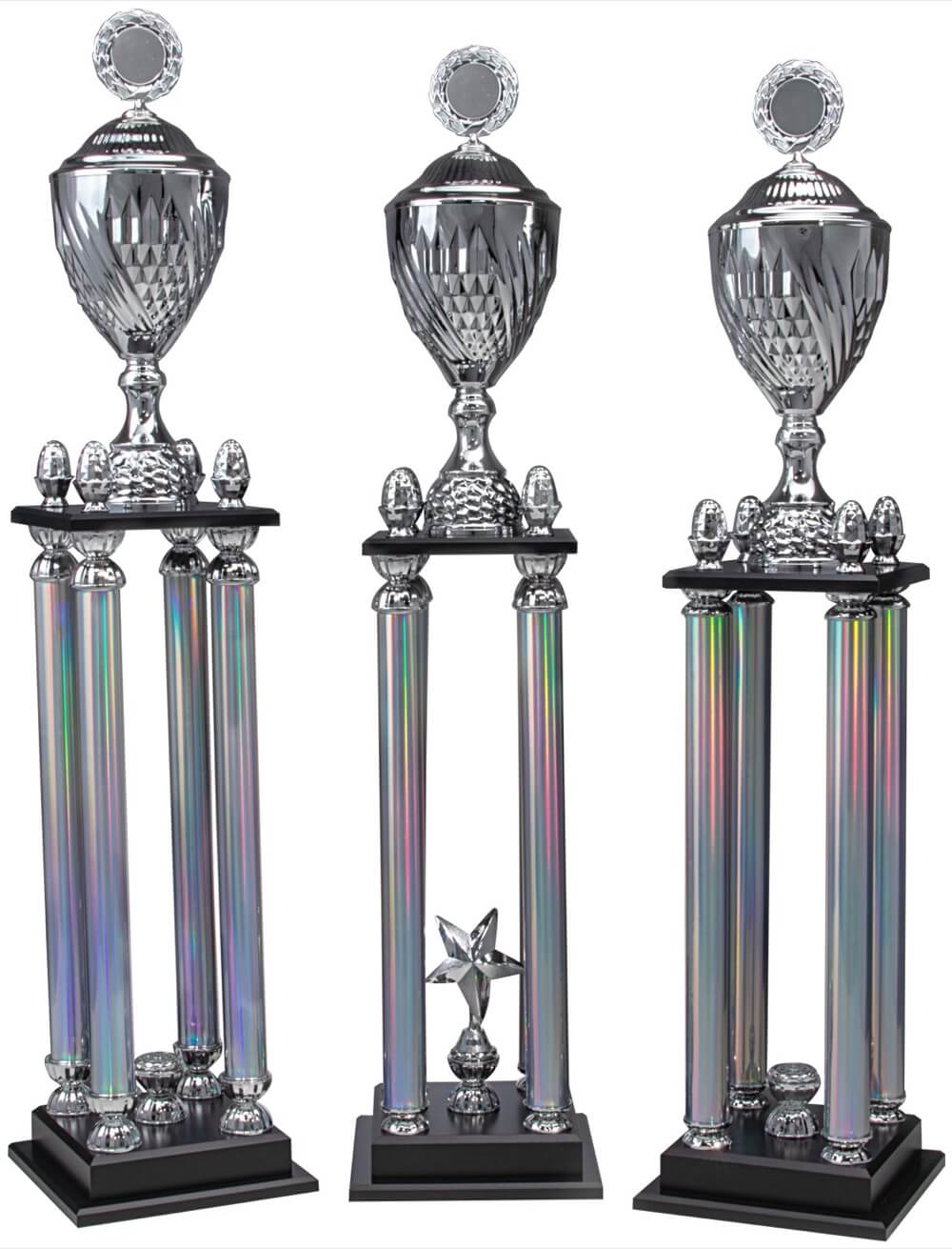 XXL Säulenpokal mit dekorativem Oberteil