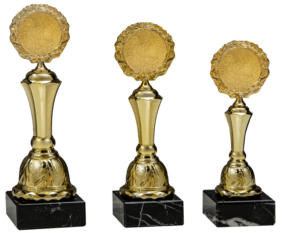 Goldener Pokal mit Emblemhalterung 50mm