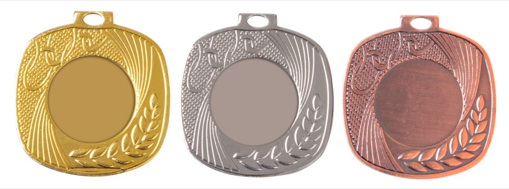 Medaille mit Lorbeerkranz für 25 mm Embleme