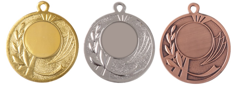 Medaille mit Flammendesign für 25 mm Embleme
