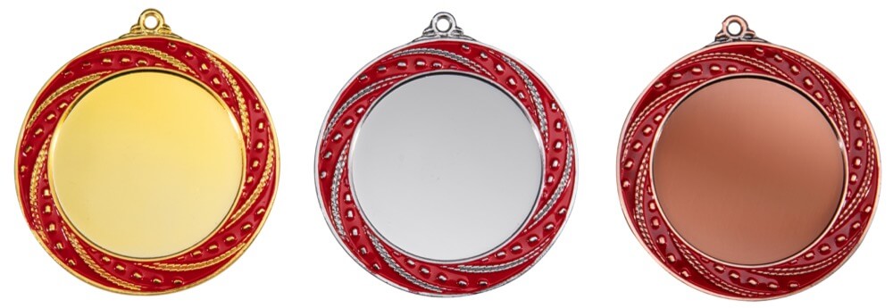 Medaille mit Kronenrand für 50 mm Embleme