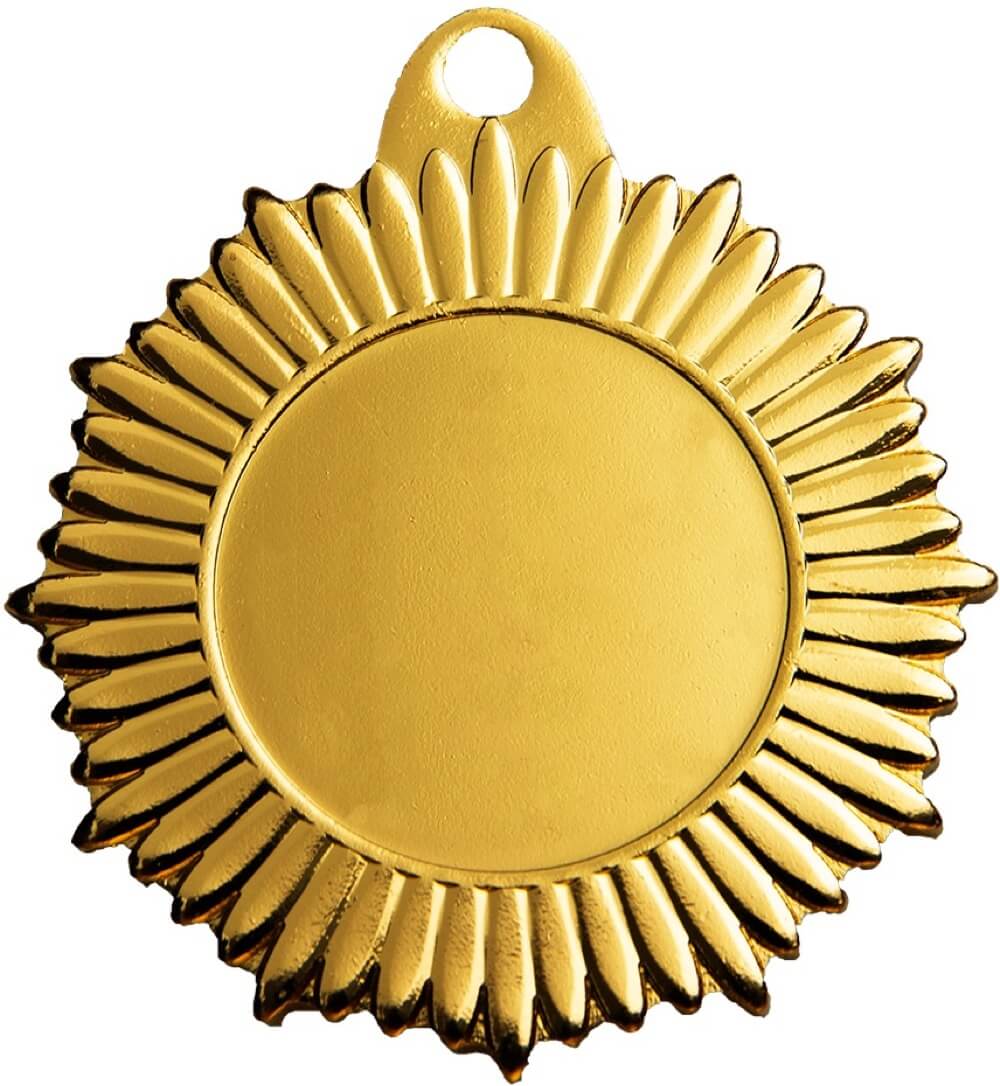 Medaille mit blauem Ring für 50 mm Embleme