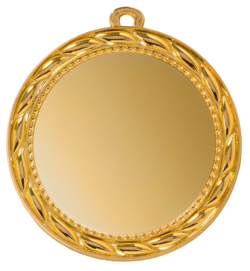 Große Medaille mit Kranzdesign und Gravurfläche