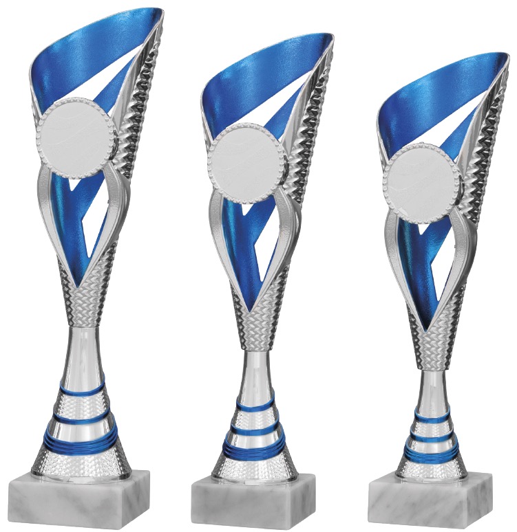Pokal Silber-Blau