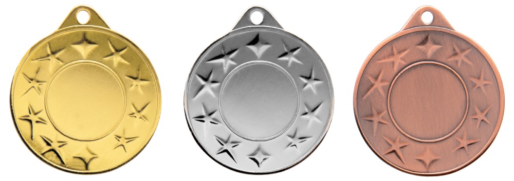 Medaille mit Sonnenstrahl-Design für 25 mm Embleme