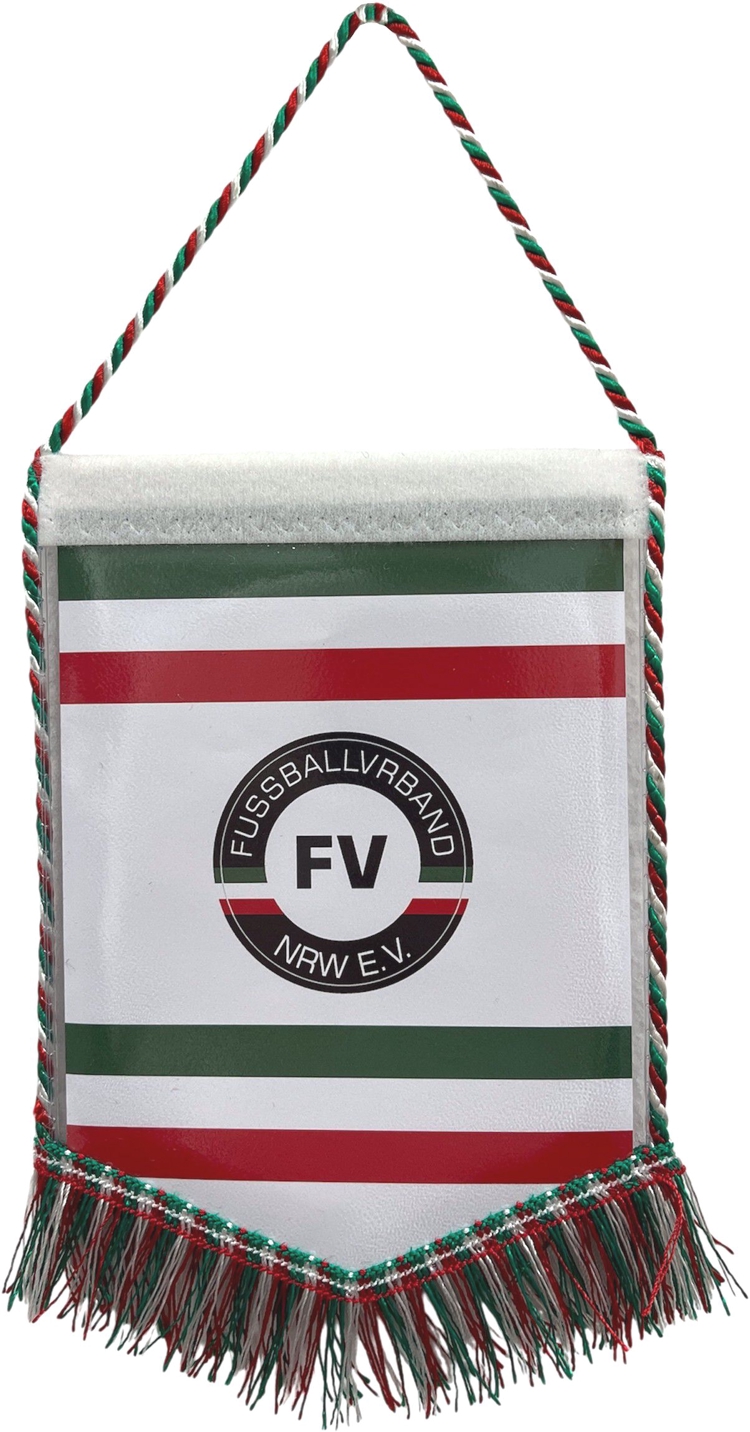 Wimpel mit Fransen (unten) und Kordelaufhängung