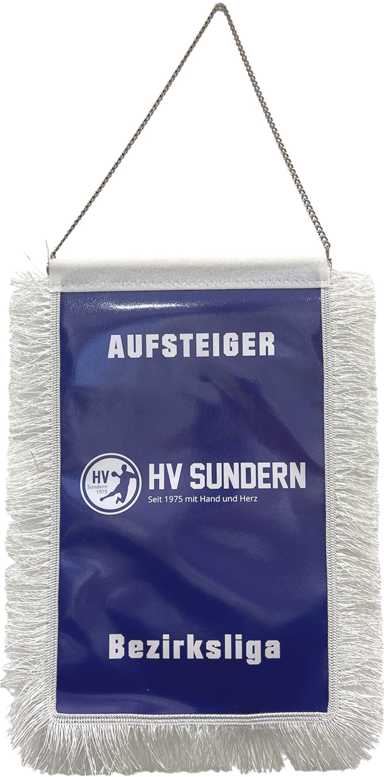 Wimpel mit Fransen und Kettenaufhängung