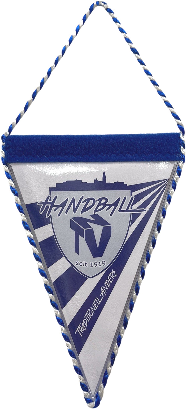 Wimpel mit Kordel und Kordelaufhängung