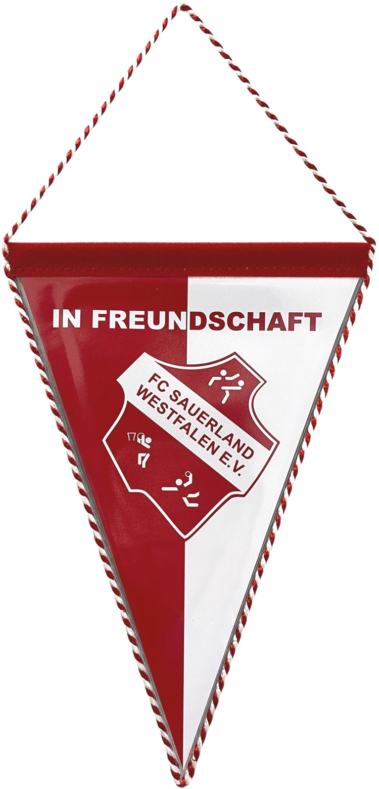 Wimpel mit Kordel und Kordelaufhängung