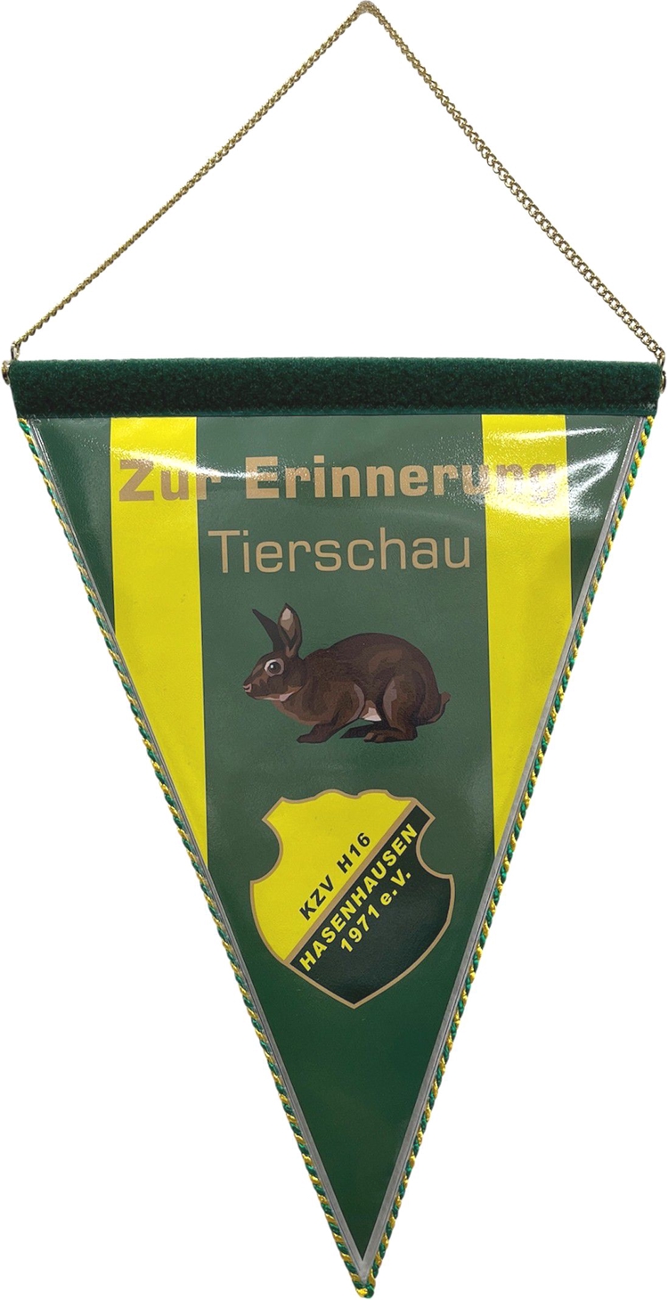 Wimpel mit Kordel und Kettenaufhängung