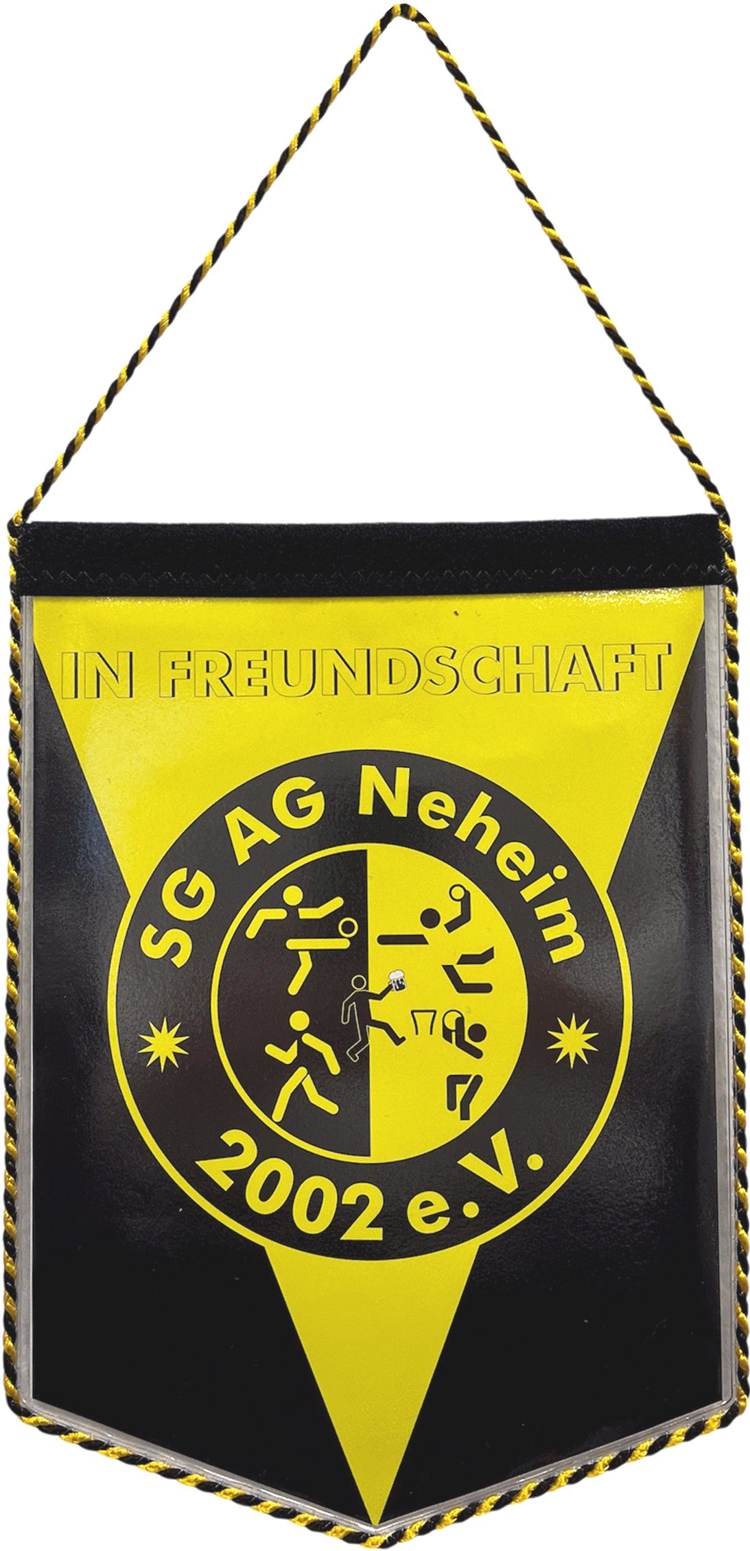 Wimpel mit Kordel und Kordelaufhängung