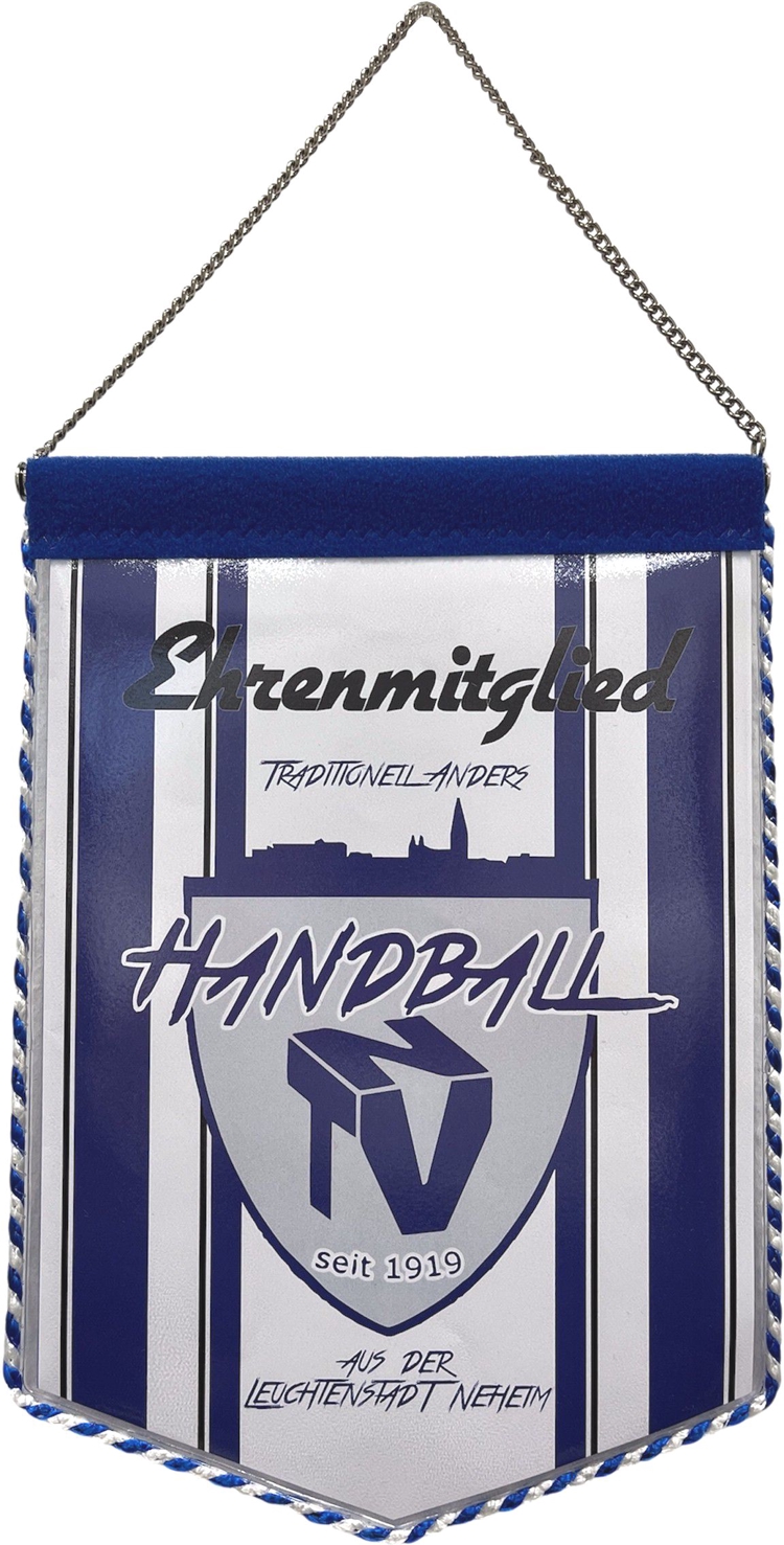 Wimpel mit Kordel und Kettenaufhängung